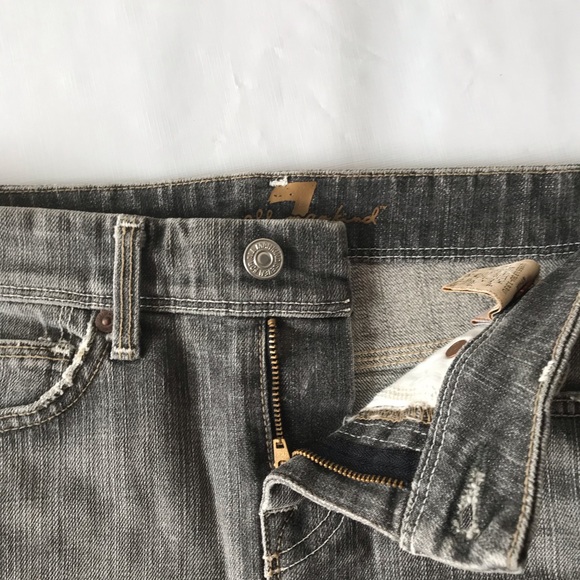 7 Seven For All Mankind Dojo Design Mini Jean Skirt 26 - Picture 3 of 4